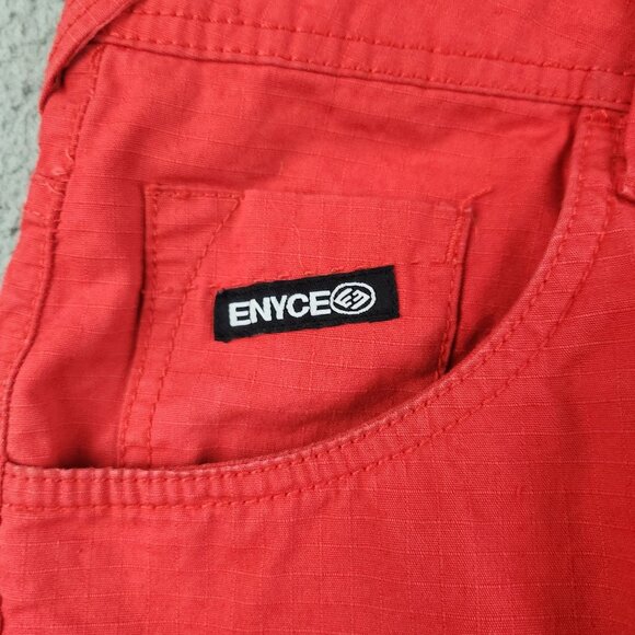 Vintage Enyce Shorts Mens Sz 32 Red Y2K Cargo Baggy Ripstop Hip Hop Loose Baggy - Picture 9 of 10